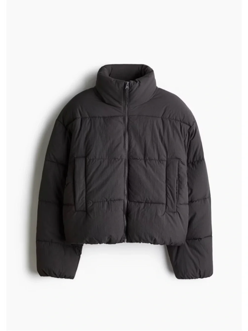 H&M Short Puffer Coat in Dark Gray Size XS - Picture 5 of 9